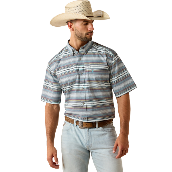ARIAT PAULINE BLUE SERAPE STRIPE - MENS SHIRT  - 10071732