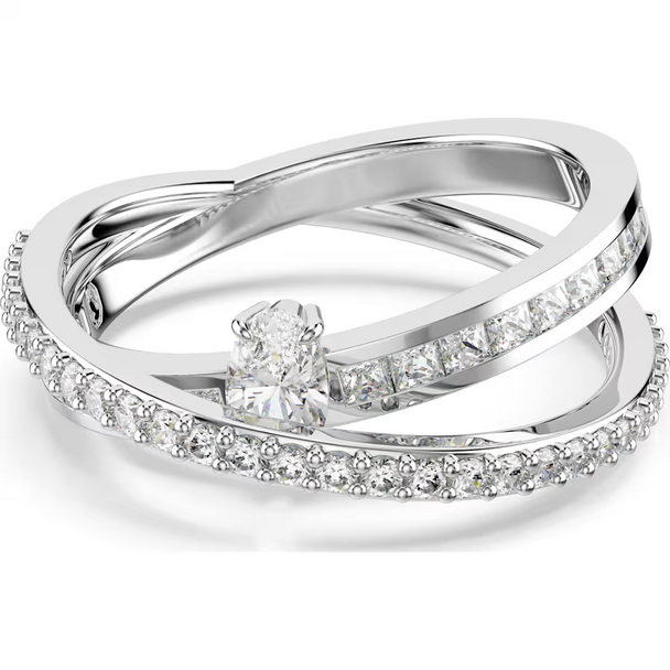 SWAROVSKI TWISTING HYPERBOLA SILVER - ACCESSORIES JEWELRY RING - 569122