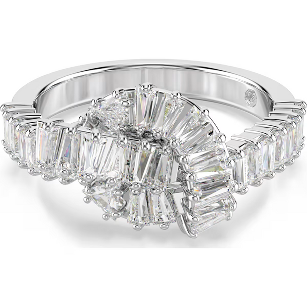 SWAROVSKI MATRIX KNOT BAGUETTE SILVER - ACCESSORIES JEWELRY RING - 572711