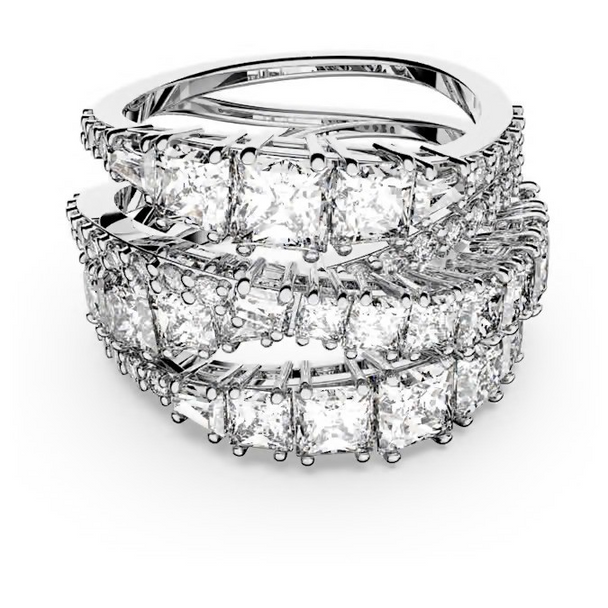 SWAROVSKI HYPERBOLA SPIRAL SILVER WHITE - ACCESSORIES JEWELRY RING - 558465