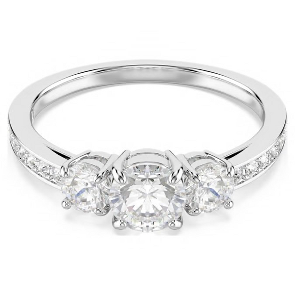 SWAROVSKI STILLA  ATTRACT SILVER ROUND - ACCESSORIES JEWELRY RING - 565628