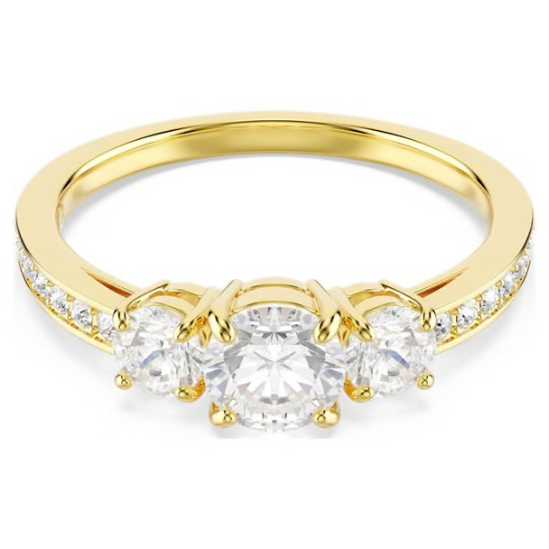 SWAROVSKI STILLA  ATTRACT GOLD ROUND - ACCESSORIES JEWELRY RING - 572329