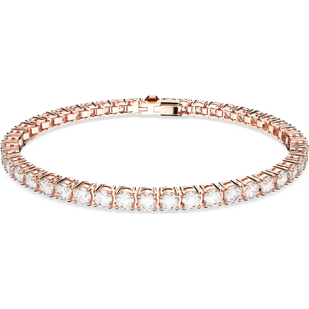 SWAROVSKI MATRIX TENNIS ROSE GOLD WHITE - ACCESSORIES JEWELRY BRACELET - 565765