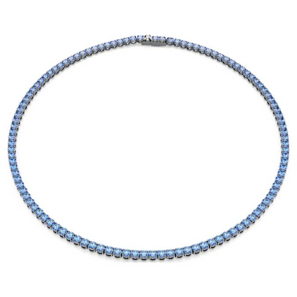 SWAROVSKI MATRIX TENNIS BLUE SILVER - ACCESSORIES JEWELRY NECKLACE - 574345