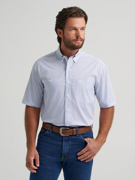 WRANGLER GEORGE STRAIT BLUE PRINT - MENS SHIRT  - 112379059