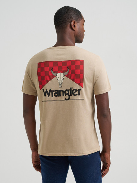 WRANGLER TRENCH COAT HEATHER GRAPHIC - MENS TEE  - 112375727