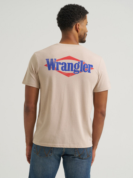 WRANGLER OXFORD TAN HEATHER GRAPHIC - MENS TEE  - 112375807