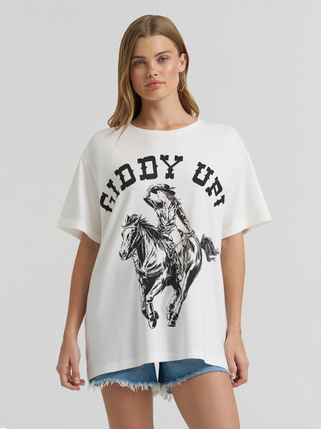WRANGLER LAINEY WILSON GIDDY UP WHITE - LADIES SHIRT  - 112380496