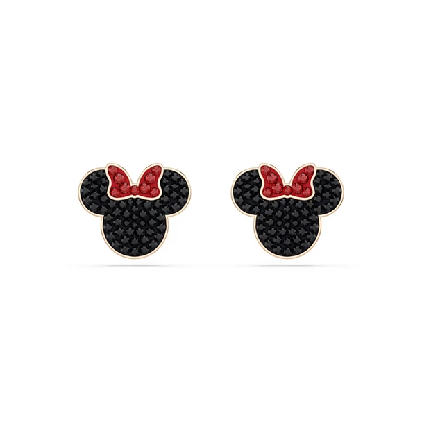 SWAROVSKI MINNIE MOUSE STUD BLACK GOLD - ACCESSORIES JEWELRY EARRINGS - 5737561