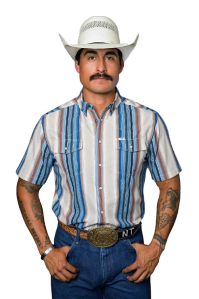 FERREL THE HARRISON CREAM STRIPE - MENS SHIRT  - FPS1026037