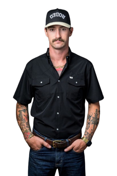 FERREL BLACK SNAP - MENS SHIRT  - FSS1002335