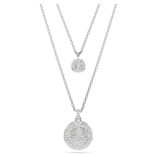 SWAROVSKI SUBLIMA LAYERED PENDANT, WHITE - ACCESSORIES JEWELRY NECKLACE - 5684244