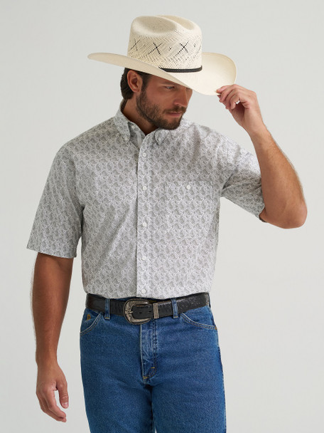 WRANGLER GEORGE STRAIT GREY PAISLEY - MENS SHIRT  - 112379056