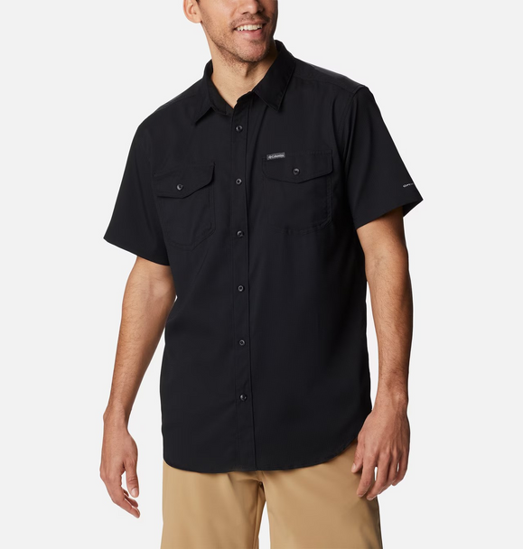COLUMBIA UTILIZERTM SOLID BLACK - MENS SHIRT  - 1577761011