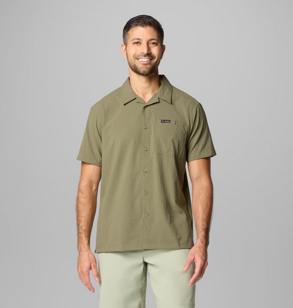 COLUMBIA UTILIZER CAMP STONE GREEN - MENS SHIRT  - 2120751397