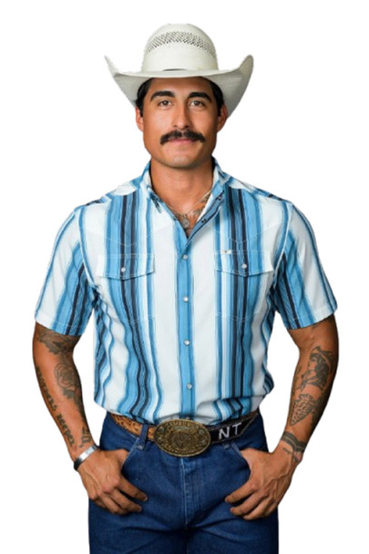 FERREL THE HARRSION  IN BLUE STRIPE - MENS SHIRT  - FPS1026038