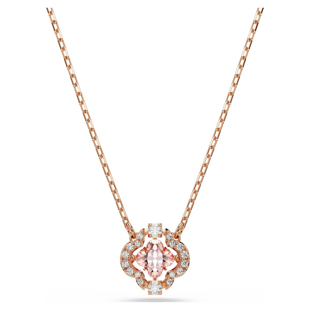 SWAROVSKI UNA CLOVER PINK ROSE GOLD - ACCESSORIES JEWELRY NECKLACE - 5514488
