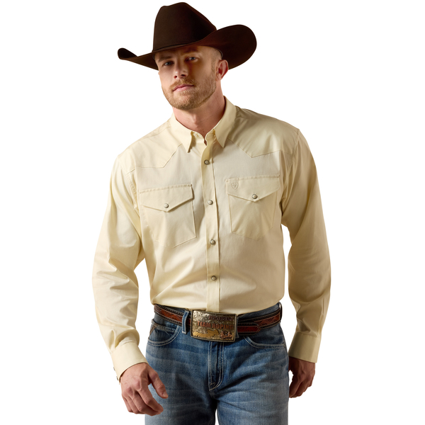 ARIAT LIGHT WEIGHT TWILL ALMOND OIL - MENS SHIRT  - 10073613