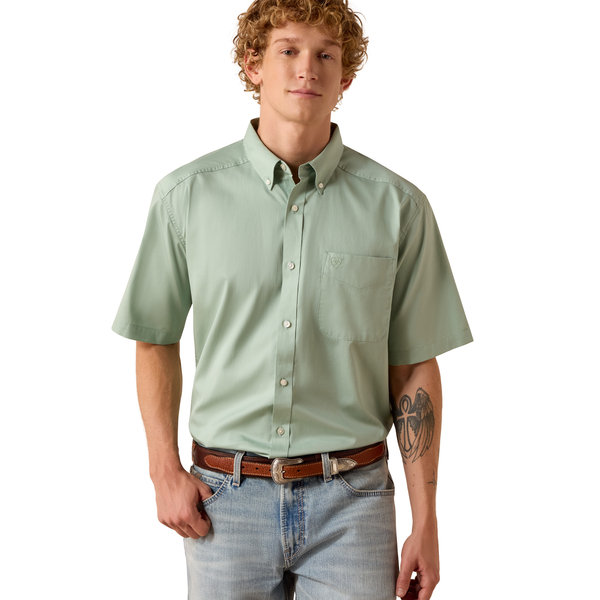 ARIAT LIGHT WEIGHT TWILL SILT GREEN - MENS SHIRT  - 10073617