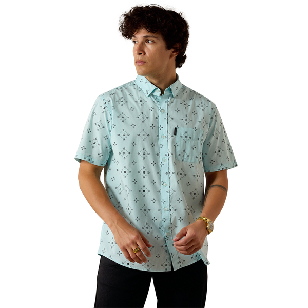ARIAT MARLOW MODERN FIT BLUE GLOW - MENS SHIRT  - 10073645