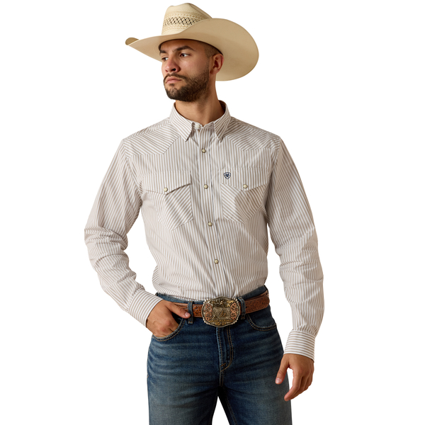 ARIAT FRASIER FITTED ROASTED CASHEW - MENS SHIRT  - 10073619