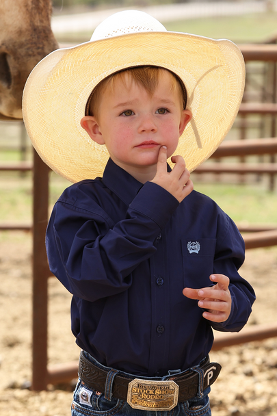 CINCH TODDLER ROYAL BLUE SOLID - KIDS BOYS SHIRT - MTW7061412