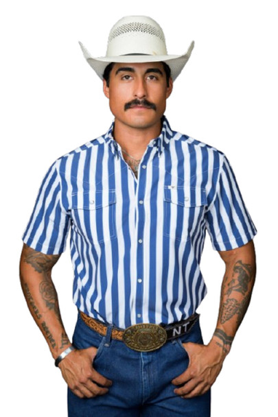 FERREL THE LIAM BLUE STRIPE - MENS SHIRT  - FPS1026058