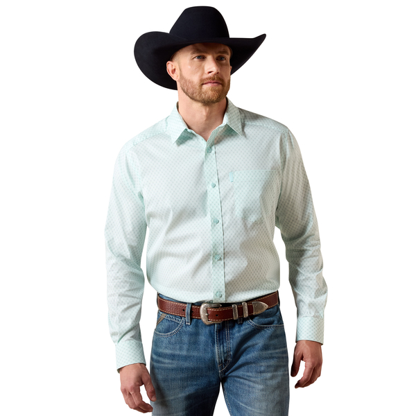 ARIAT BLUE GLOW SOUTHWEST CROSSES - MENS SHIRT  - 10073897