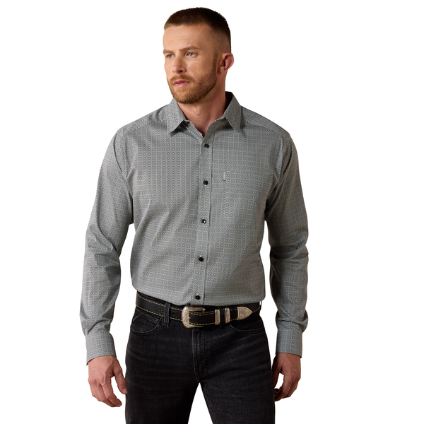ARIAT BLACK MINI MEDALLION PRINT - MENS SHIRT  - 10073895