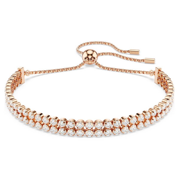 SWAROVSKI MATRIX TENNIS ROUND ROSE GOLD - ACCESSORIES JEWELRY BRACELET - 5677823