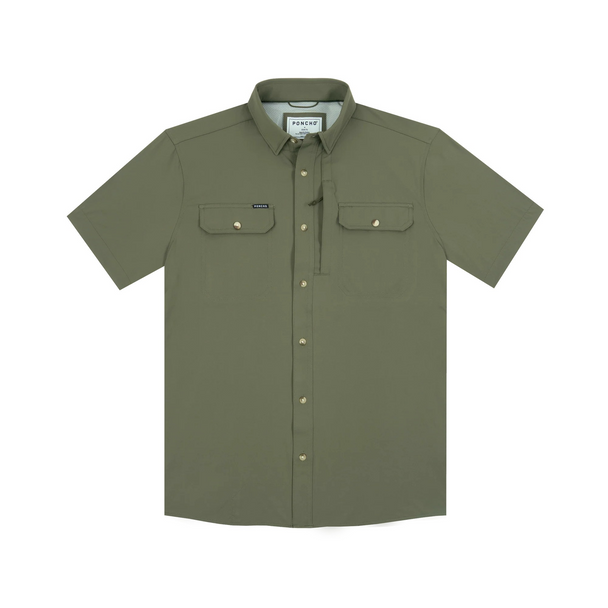 PONCHO  THE ROARING FORK MOSS GREEN - MENS SHIRT  - ROARING FORK