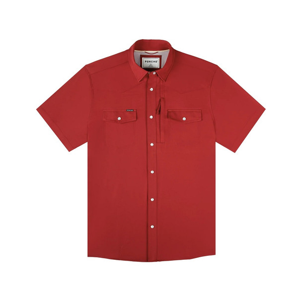 PONCHO  THE NOSE GUARD CRIMSON - MENS SHIRT  - THE NOSE GUARD