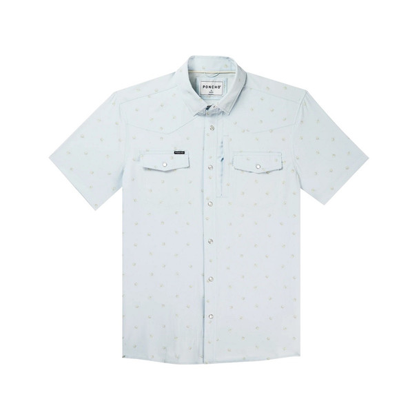 PONCHO  THE BONITO LIGHT BLUE ROSE - MENS SHIRT  - THE BONITO