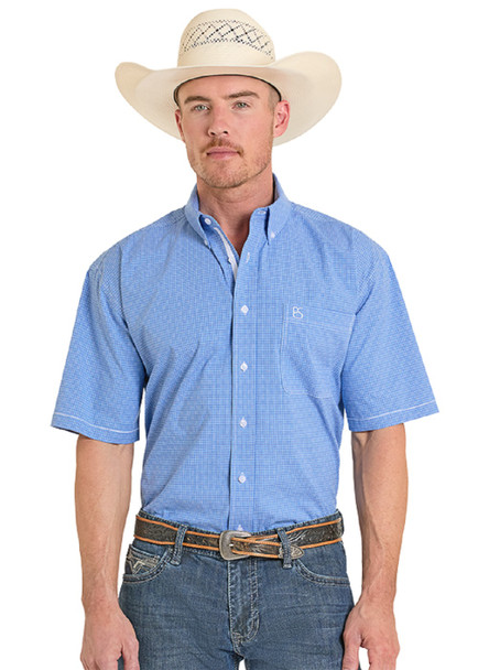 PANHANDLE SLIM 1 POCKET BLUE PRINT - MENS SHIRT  - RMB3S08267