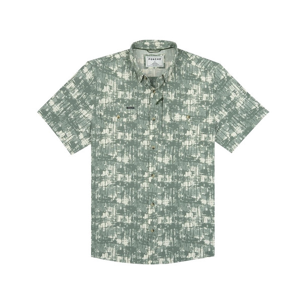 PONCHO  GREEN SWAMP CAMO - MENS SHIRT  - THE CHICKEN ON A HOOK