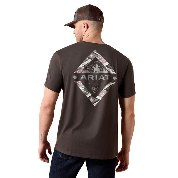 ARIAT SOUTHWEST MOUNTAIN MAN BLACK - MENS TEE  - 10062951
