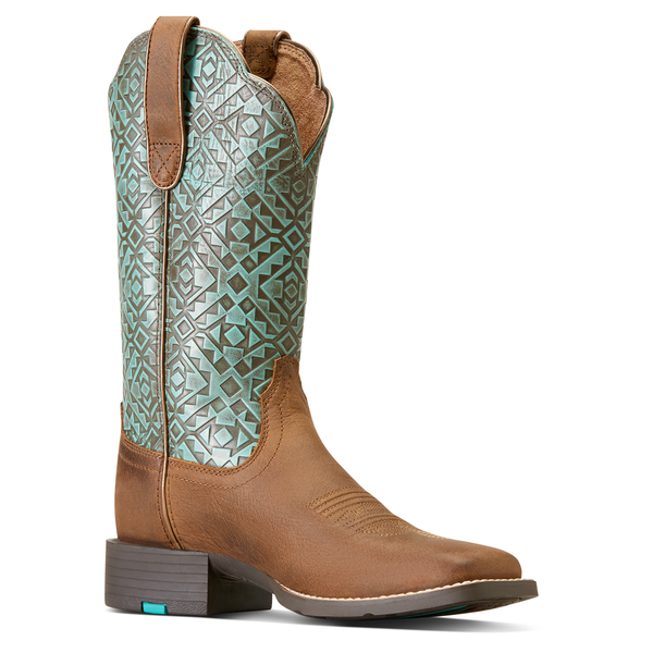 ARIAT ROUND UP OLD EARTH TURQUOISE - BOOT LADIES  - 10046882