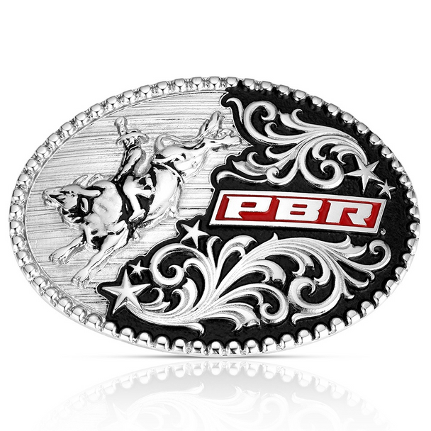 ATTITUDE BY MONTANA SILVERSMITHS EIGHT SECONDS STYLE PBR - ACC BUCKLE  - A1092PBR