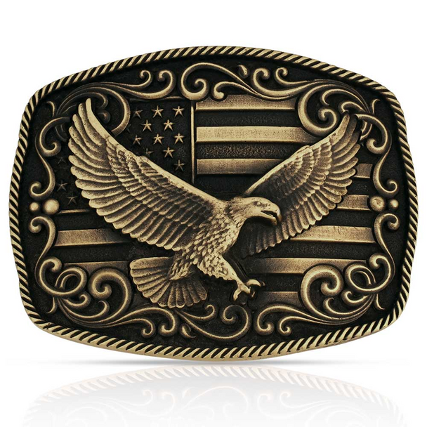 ATTITUDE BY MONTANA SILVERSMITHS SENTINEL EAGLE ANTIQUE BRONZE - ACC BUCKLE  - A1088C
