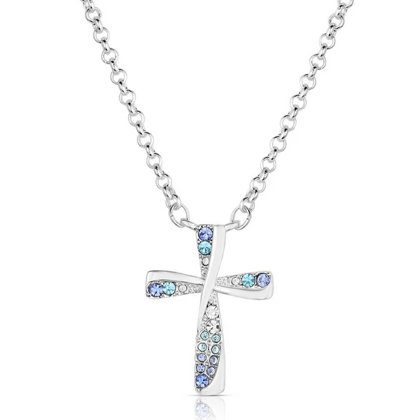 MONTANA SILVERSMITHS FAITH IN LIGHTS CROSS - ACCESSORIES JEWELRY NECKLACE - NC6534