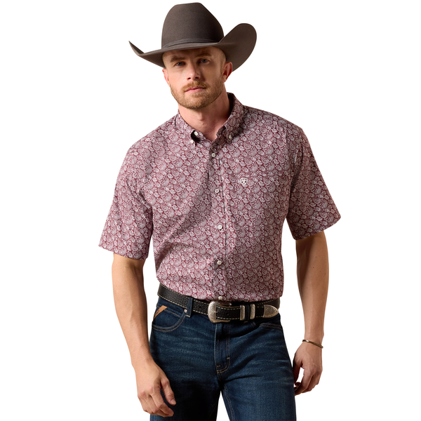 ARIAT WF RED MAHOGANY PAISLEY PRINT - MENS SHIRT  - 10073698