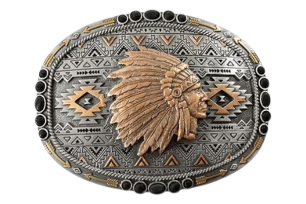 NOCONA INDIAN CHIEF SOUTHWEST - ACC BUCKLE  - 37969