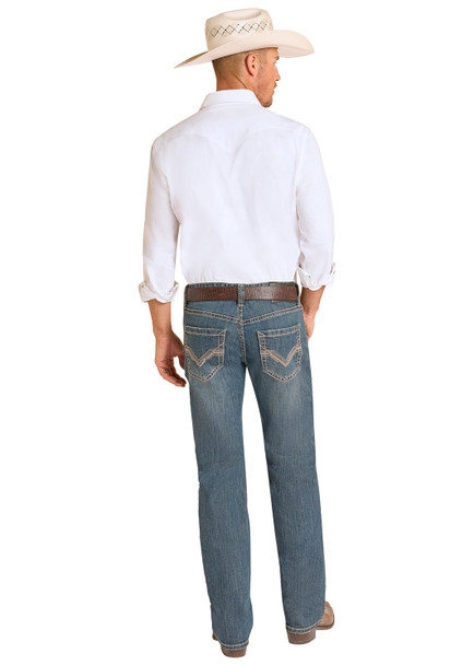 ROCK & ROLL TWO TONE STITCH PISTOL STR - MENS JEANS  - BM1PD09121