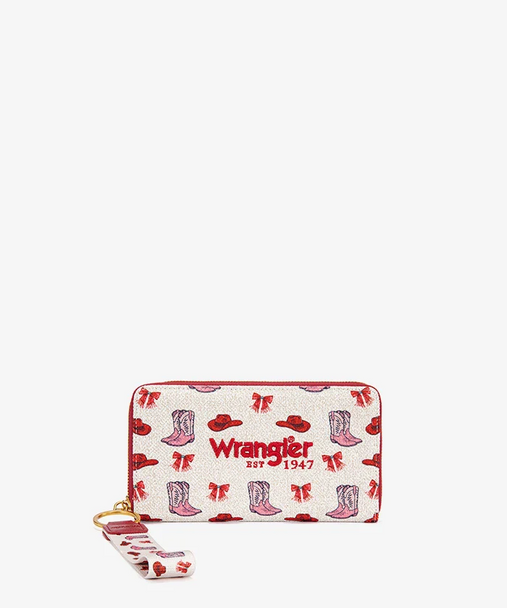WRANGLER RODEO ICON PINK PRINT WALLET - ACCESSORIES WALLET  - WG524-W006PK