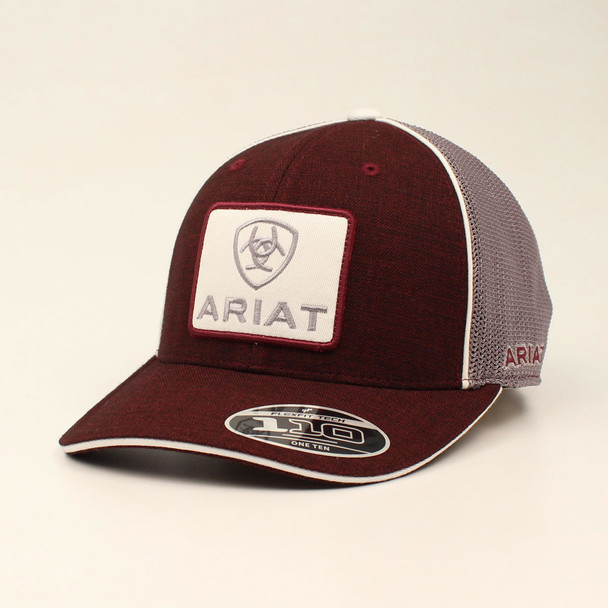 ARIAT LARGE LOGO PATCH MAROON - HATS CAP  - A300004809