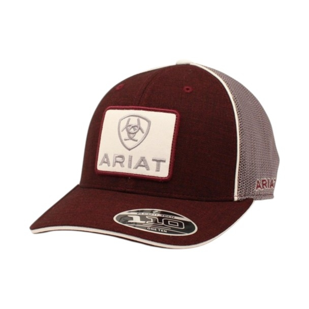 ARIAT LARGE LOGO PATCH MAROON - HATS CAP  - A300004809