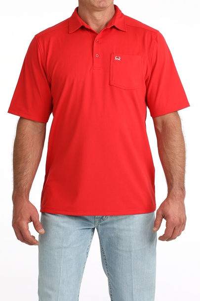 CINCH ARENAFLEX SOLID RED PRINT - MENS POLO  - MTK1874004