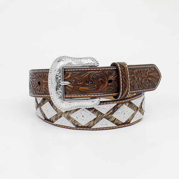 NOCONA CALF HAIR DIAMOND SHAPE CONCHO - ACCESSORIES BELT MEN - N2509408