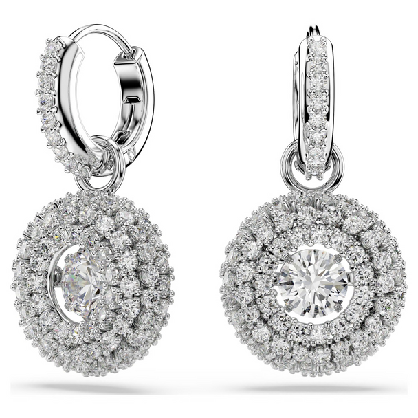 SWAROVSKI SUBLIMA DROP ROUND CUT SILVER - ACCESSORIES JEWELRY EARRINGS - 5738193