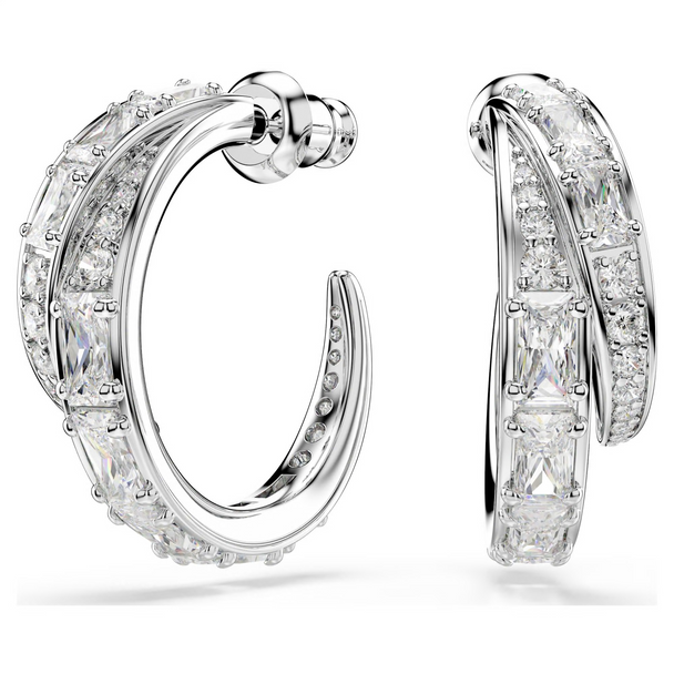 SWAROVSKI VIENNA HOOP MIXED CUT SILVER - ACCESSORIES JEWELRY EARRINGS - 5749069